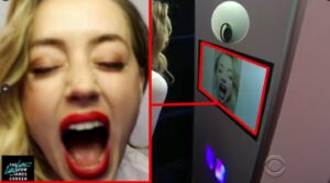 PHOTO Amber Heard Acting Like A Psychopath On LIVE TV With No Restraint