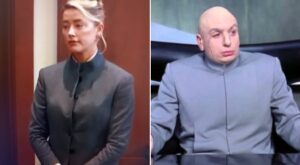 PHOTO Amber Heard Dressed Like A Deranged Alien Out Of A Movie On Monday In Court