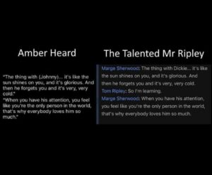PHOTO Amber Heard Repeating The Lines From The Talented Mr. Ripley Word For Word