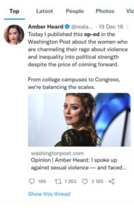 PHOTO Amber Heard Said Today I Am Publishing This Op-Ed So She Can't Say She Didn't Publish It Herself