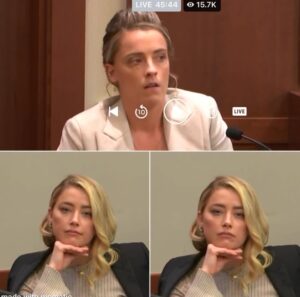 PHOTO Amber Heard Was Directing Whitney's Testimony With Her Eyes