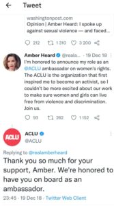 PHOTO Amber Heard Was Dumb Enough To Promote Op-Ed And Say How Proud She Was With Her Role With The ACLU