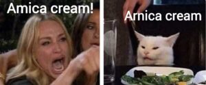 PHOTO Amica Cream Vs Arnica Cream Amber Heard Meme