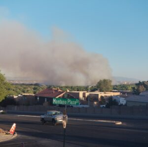 PHOTO Bosque Fire In Albuquerque Looks Huge From Montano Plaza Drive Neighborhood