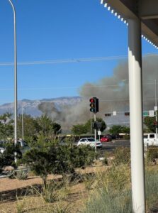 PHOTO Bosque Fire In Albuquerque New Mexico Can Be Seen From The Westside Where Evacuations Are Now Taking Place For Residents