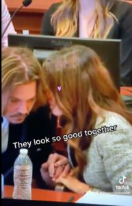 PHOTO Camille Vasquez Touching And Sniffing Johnny Depp's Hair Dangling Down Like She Wants Some Action