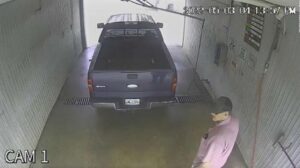 PHOTO Casey White Ditching Ford F-150 In Indiana Car Wash Bay Before Getting Into Getaway Car With Vick