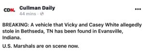 PHOTO Casey White Stole Ford F-150 In Bethseda Tennessee Last Week