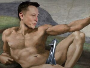 PHOTO Elon Musk Had A Rocket Covering Him Instead Of A Sheet During Massage Incident On His Private Jet Meme