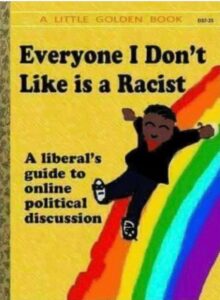 PHOTO Everyone I Don't Like Is A Racist A Liberal's Guide To Online Political Discussion Meme