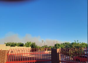 PHOTO Fire In Albuquerque Can Be Seen From Defined Fitness On Coors And Montano