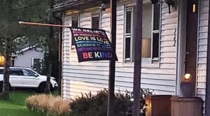 PHOTO Flag Flying Outside Payton Gendron's Parents House Thats Says We Believe Love Is Love Be Kind