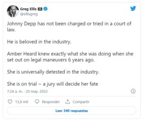 PHOTO Greg Ellis Who Supports Johnny Depp Says Jury Will Determine Amber Heard's Fate