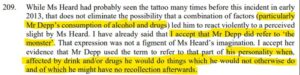 PHOTO High Court Already Said Johnny Depp Abused Amber And Didn't Remember While Blaming His Abuse On The Monster