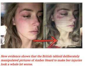 PHOTO How British Tabloid Manipulated Amber Heard's Appearance To Make Her Injuries Look Worse Than They Are