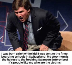 PHOTO I Am The Victim Tucker Carlson Meme