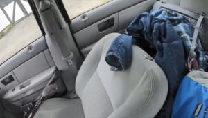 PHOTO Inside Payton Gendron's Ford Car Filled With Clothes And Gear All Over The Seats