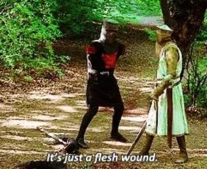 PHOTO It's Just A Flesh Wound Amber Heard Blaming Johnny Depp Meme