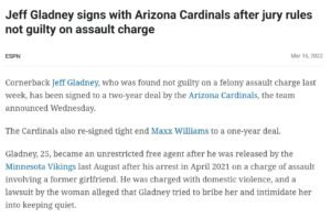 PHOTO Jeff Gladney's Former Girlfriend Falsely Accused Him Of Abuse After Catching Her Cheating And Lost A Year Of His NFL Career Due To It