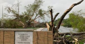 PHOTO LDS Church In Gaylord Michigan Damaged By Tornado