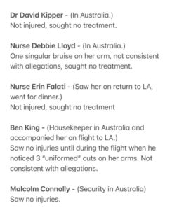 PHOTO List Of People Who Saw Amber Heard In Or After Australia And They Documented Zero Injuries