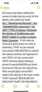 PHOTO Nurses Saw Amber Heard During Fight And Alleged Abuse That Amber Claims Happened But None Of The Nurses Reported Anything Ironic