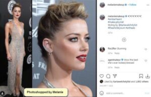 PHOTO Of Amber Heard's Scratch On Her Forehead That She Couldn't Cover With Makeup So It Had To Be Photoshopped