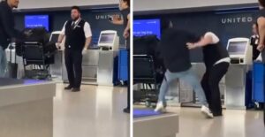 PHOTO Of Brendan Langley Starting Fist Fight Right In Front Of The Counters Inside Airport