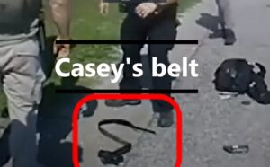 PHOTO Of Casey White's Belt That Was Removed From Him At The Scene Of Crash