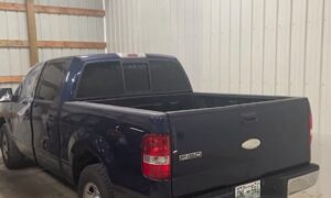 PHOTO Of Ford F-150 Truck Vicky White Bought In Tennessee Had Window Blown Out When Police Found It