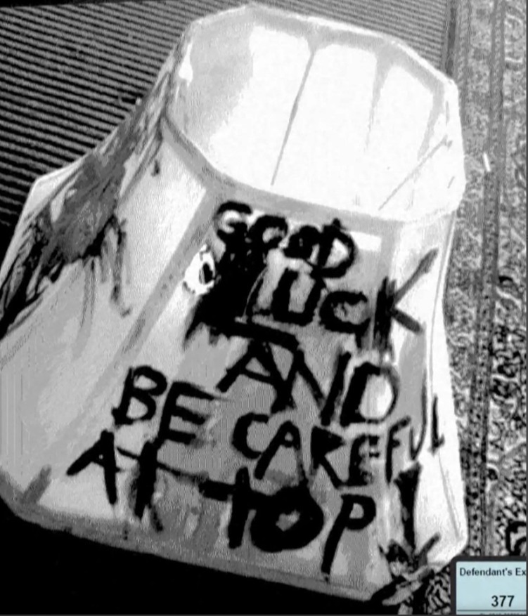 PHOTO Of The Lamp Shades That Johnny Depp Graffitied And Damaged In His