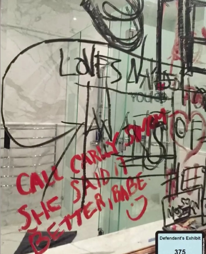 PHOTO Of The Lamp Shades That Johnny Depp Graffitied And Damaged In His