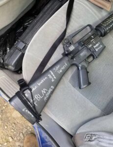 PHOTO Payton Gendron Wrote Names Of Famous Mass Shooters On His AR-15 He Used In Attack