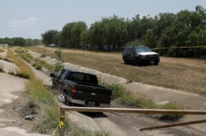 PHOTO Salvador Ramos' Ford Truck Crashed In Ditch Before Shooting