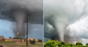 PHOTO Side By Side Comparison Of Andover KS Tornado In 2022 Vs Ashby MN Tornado In 2020