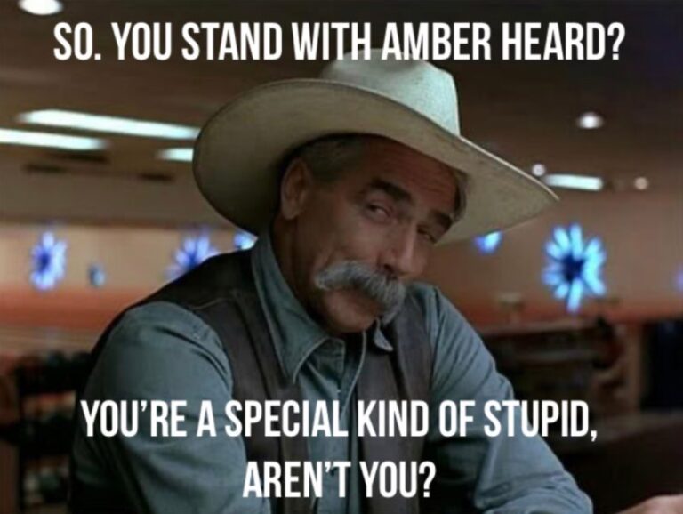 PHOTO So You Stand With Amber Heard You're A Special Kind Of Stupid ...