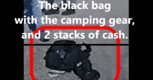 PHOTO Vicky White Was Carrying Around Black Bag With Camping Gear In It With Two Giant Stacks Of Cash