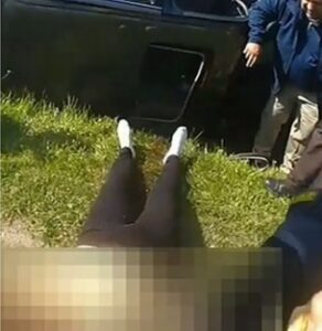 PHOTO Vicky White's Lifeless Body Laying On The Grass After Police Pulled Her Out Of Smashe Cadillac