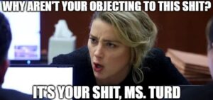 PHOTO Why Aren't You Objecting To This Sh*t It's Your Sh*t Ms Turd Amber Heard Meme