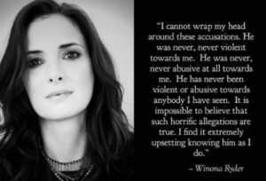 PHOTO Winona Ryder Has Nothing Bad To Say About Johnny Depp