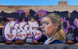 PHOTO You Broke My Nose Johnny Amber Heard Street Art In New York