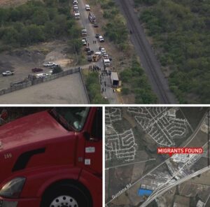 PHOTO Aerial Map View Showing Where Migrants In 18-Wheeler Were Found Monday