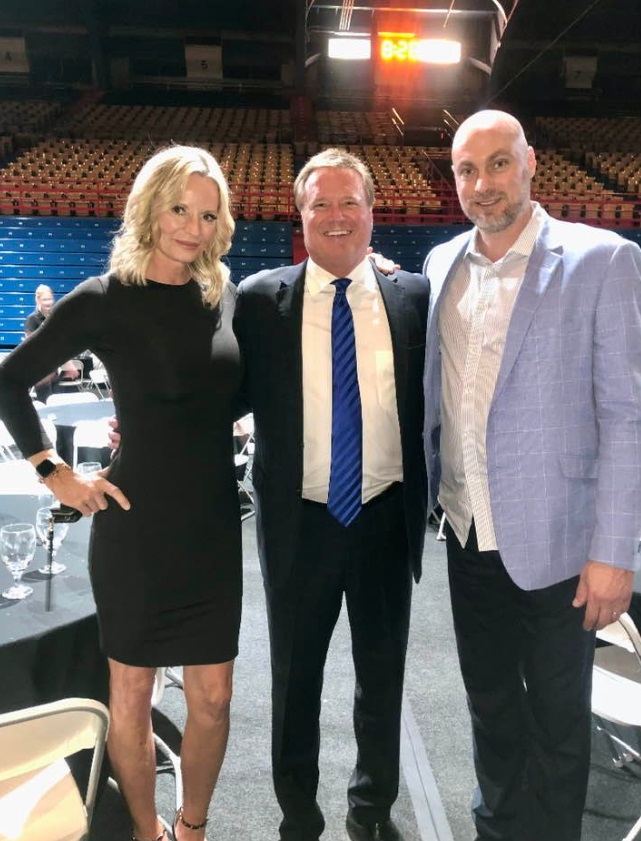 PHOTO Christian Braun's Mom At KU Banquet In Black Dress With Bill Self