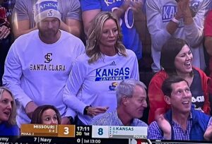 PHOTO Christian Braun's Mom At Missouri Vs Kansas Men's Basketball Game In Kansas City