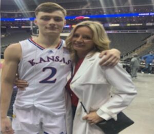 PHOTO Christian Braun's Mom Has Always Been Hot Especially Here With Her Son On Allen Fieldhouse Court