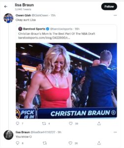 PHOTO Christian Braun's Mom Is Enjoying Her Newfound Fame