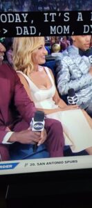 PHOTO Close Up Of Dyson Daniels' Blonde Mom In White Dress At NBA Draft