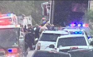 PHOTO Close Up Of The Inside Of Tractor-Trailer Full Of Migrants In San Antonio