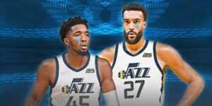 PHOTO Donovan Mitchell And Rudy Gobery Crying Fake Tears In Reaction To Quin Snyder Leaving Utah