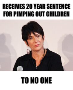 PHOTO Ghislaine Maxwell Receives 20 Year Sentence For Pimping Out Children To No One Meme